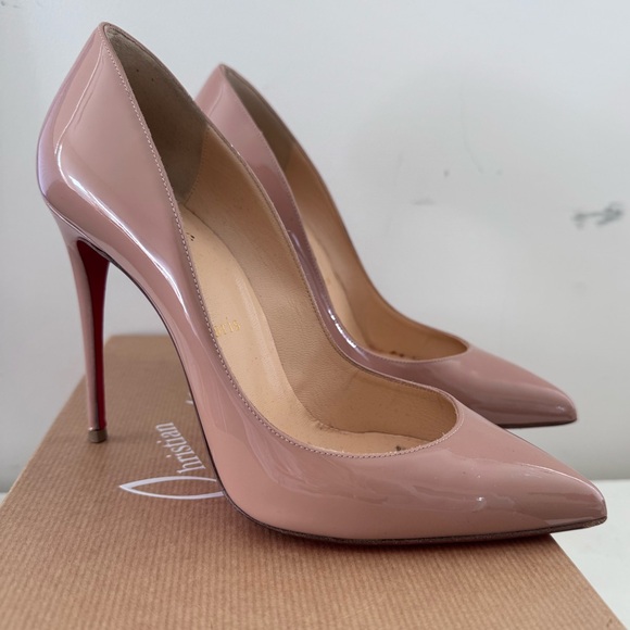 Christian Louboutin pigalle follies 100 patent nude pumps in size 37 - Picture 8 of 9